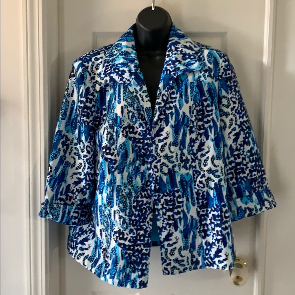 NKD-Jacket-Blue Printed-Size 14